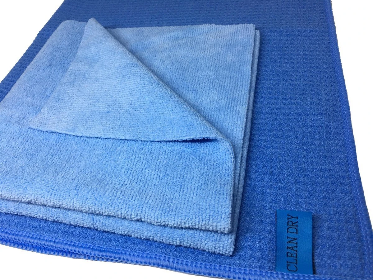 Merkloos Ramenset Raamdoeken Microvezel Glasdoeken Droogdoek Ramen Clean Dry Blauw/blauw - Afbeelding 6