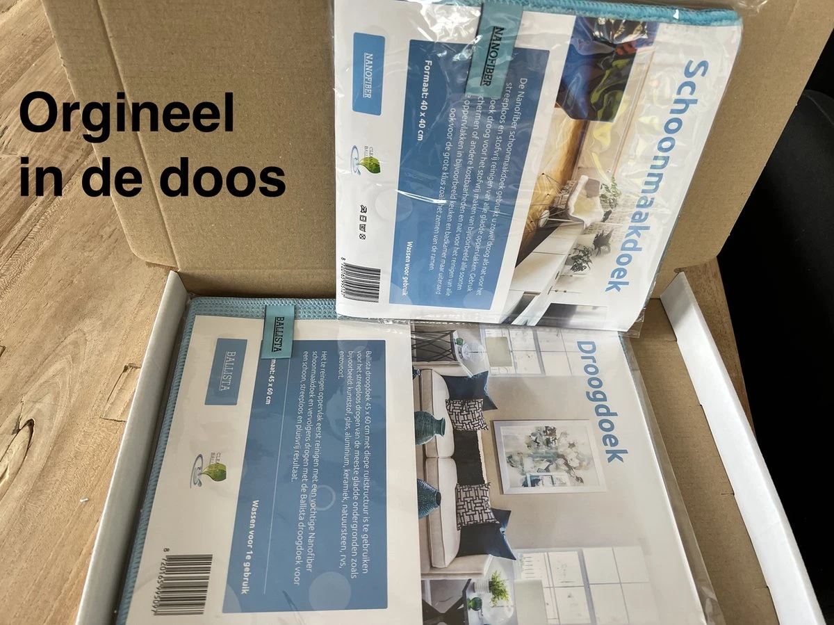 Ballista Ramenset Raamdoeken Droogdoek 45 X 60 Cm + Nanofiber 40 X 40 Cm Beide In Het Blauw Klasse 1 - Afbeelding 12