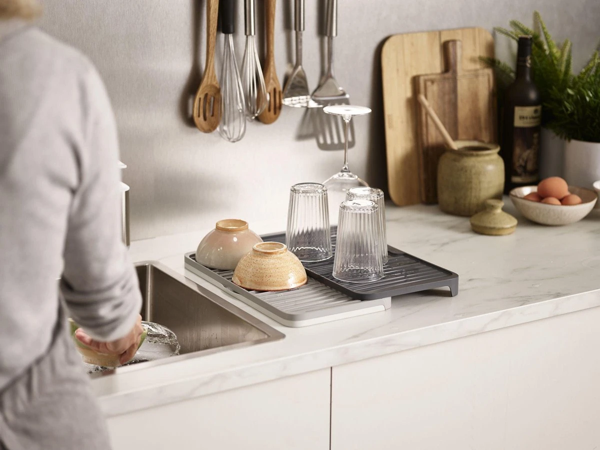 Joseph Joseph - Tier - Afdruipmat - Uitschuifbaar - Grijs - Afbeelding 12