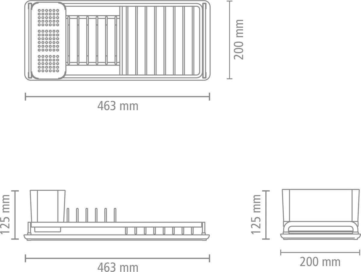 Brabantia SinkSide Afdruiprek Compact - Mid Grey - Afbeelding 9