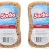 2x Grote Sorbo Schoonmaakspons / Viscose Autospons 20 X11 Cm - Schoonmaakartikelen / Auto Wassen