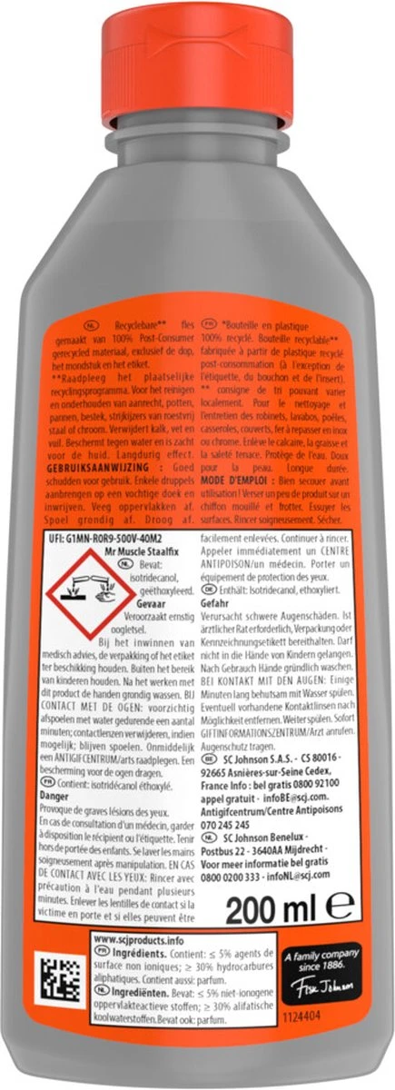 4x Mr. Muscle Staalfix 200 ML - Afbeelding 2