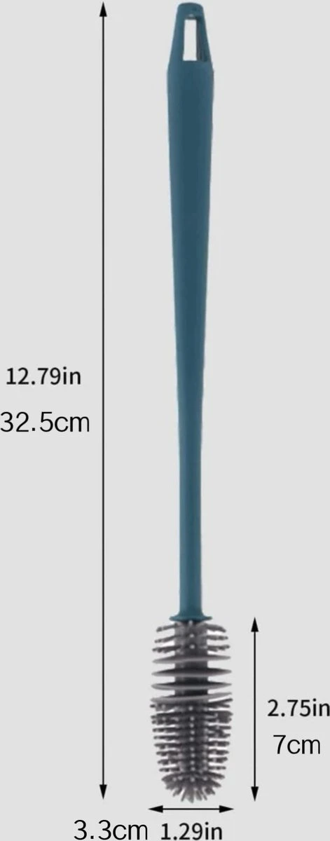 Afwasborstel Voor Lange Glazen Siliconen/ Flessenborstel / Siliconen Borstel Beker Glazen Vaas/ Baby Flessenborstel / Duurzame Afwasborstel / Afwasborstel Voor Lange Glazen / Reinigingsborstel / Siliconen Afwasborstel/ Fles Borstel - Afbeelding 3