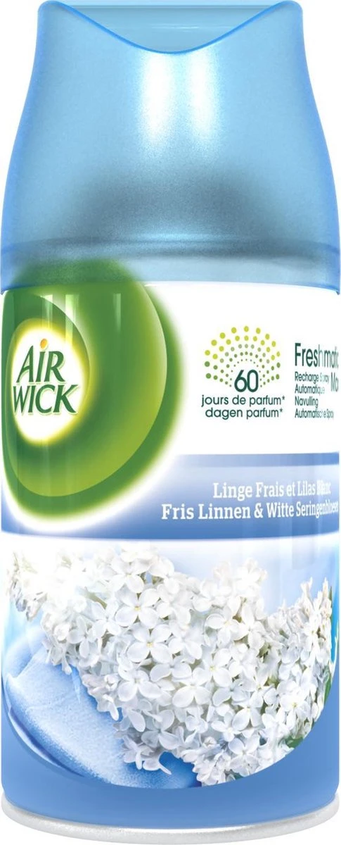 AIRWICK Freshmatic Automatische Spray Refill Frisse Linnen & Witte Bloemen Krimp - (3x250ml) - Afbeelding 2
