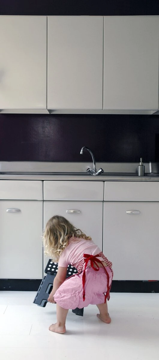 PUHLMANN - Inklapbare Kruk, JAMES, Plastic, Grijs, 22 Cm Hoog, Max 100 Kilo - Afbeelding 3