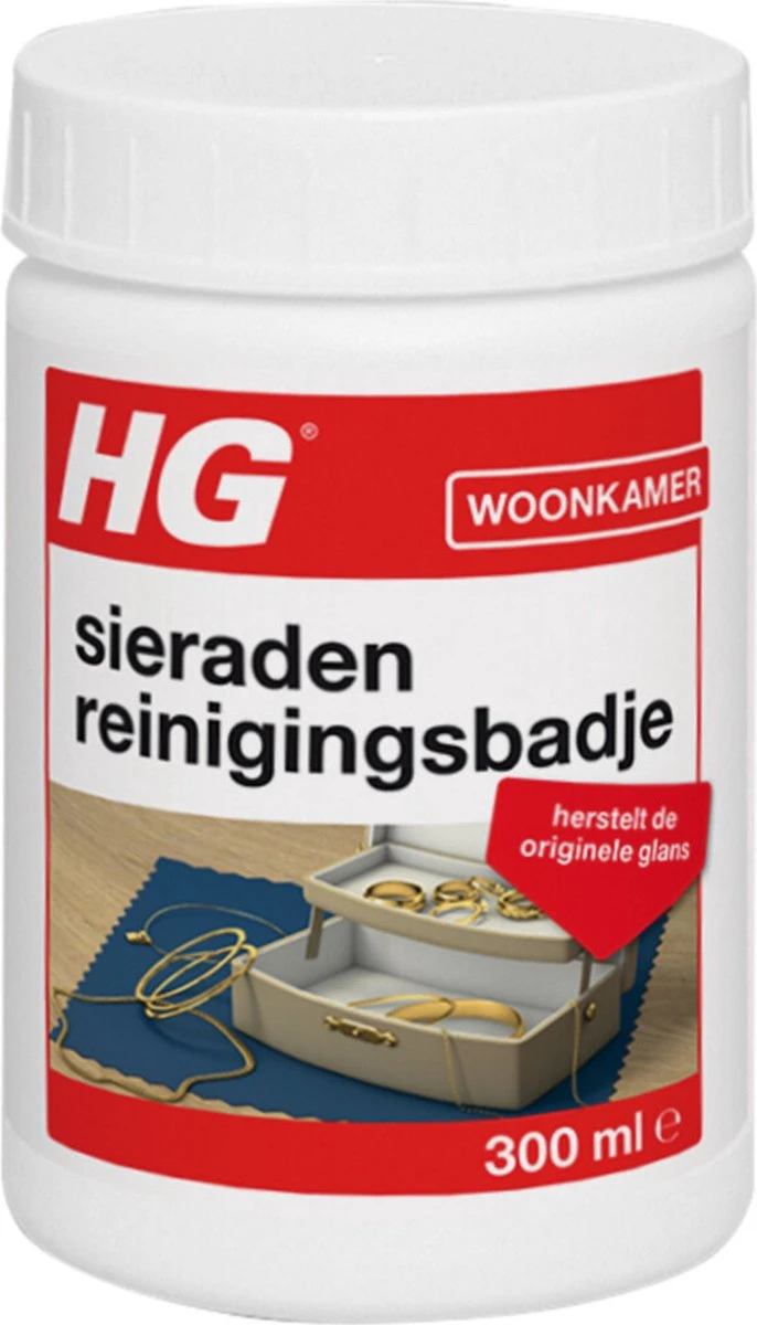 HG Sieraden Reinigingsbadje - 300 Ml - Inclusief Borstelje En Pincet - Afbeelding 2