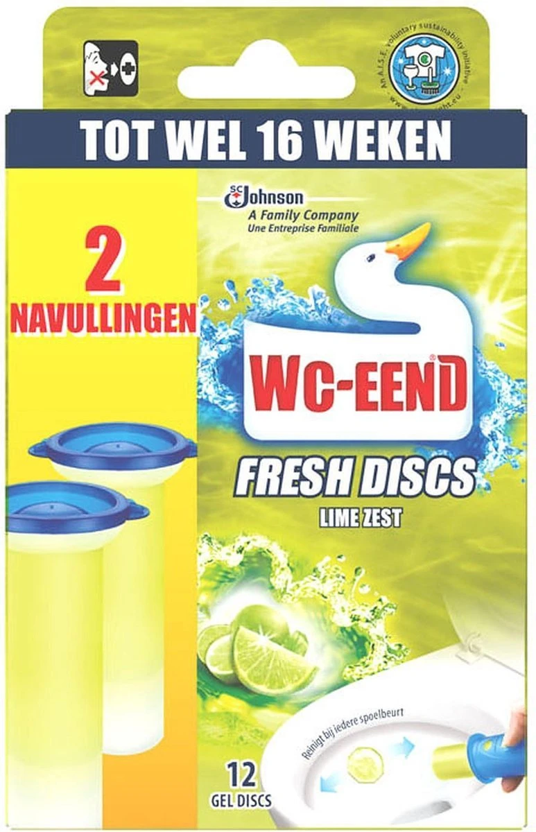 WC Eend Fresh Discs Navul Duo Lime 72 Ml - Afbeelding 6