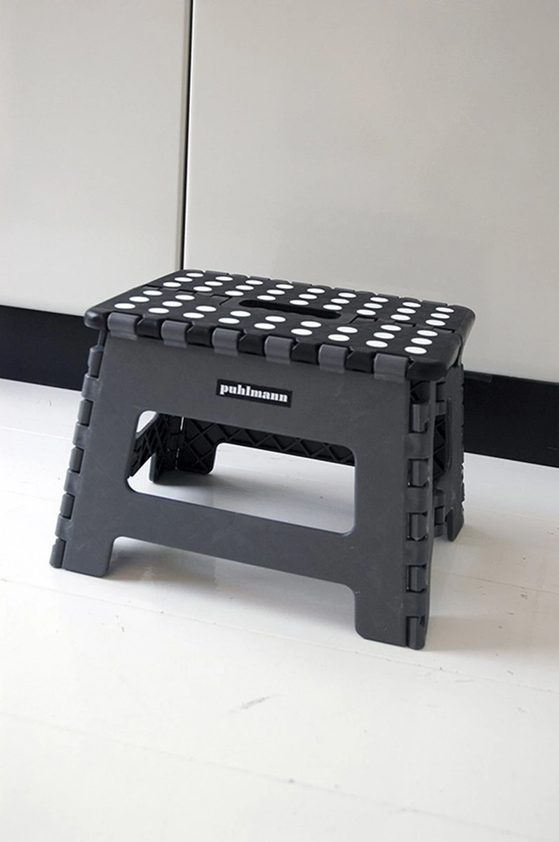 PUHLMANN - Inklapbare Kruk, JAMES, Plastic, Grijs, 22 Cm Hoog, Max 100 Kilo - Afbeelding 6