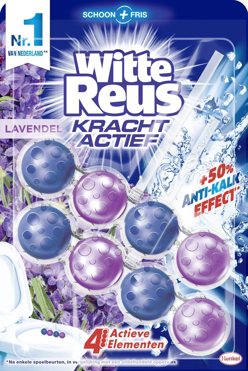 Witte Reus Kracht Actief Toiletblok - Lavendel - WC Blokjes Voordeelverpakking - 20 Stuks - Afbeelding 2