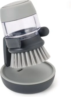 Joseph Joseph Afwasborstel Palm Scrub - Incl Houder - Grijs