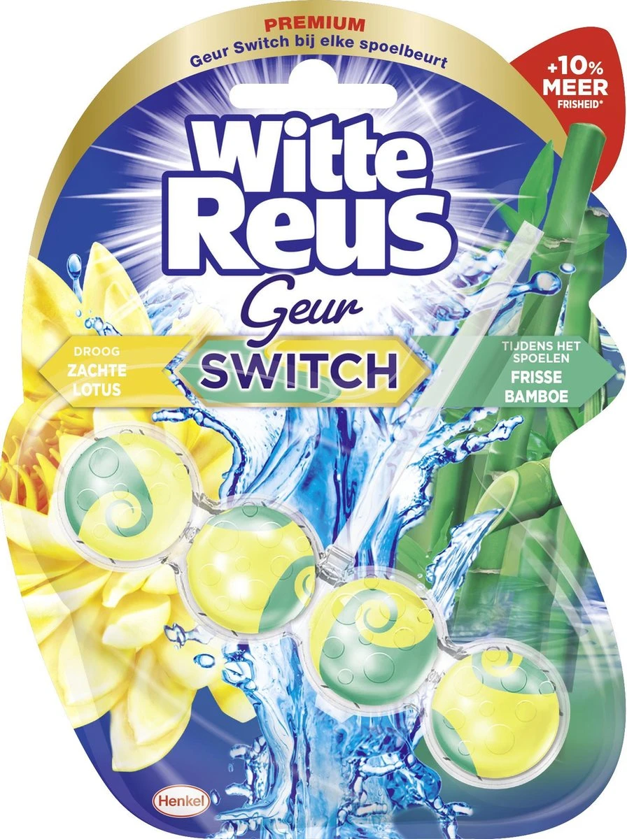 Witte Reus Toiletblok Geur Switch - Lotus Bamboe - WC Blokjes Voordeelverpakking - 10 Stuks - Afbeelding 2