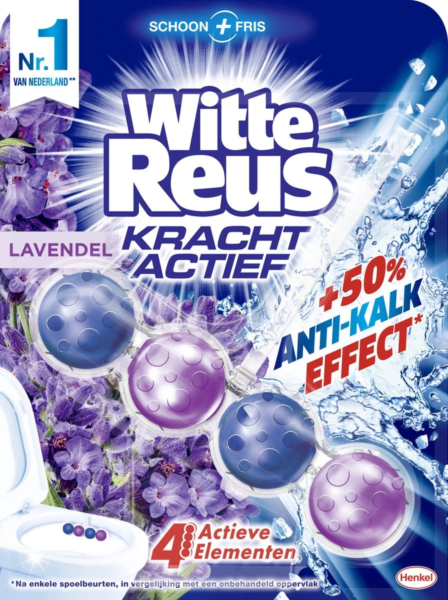 Witte Reus Kracht Actief Toiletblok - Lavendel - WC Blokjes Voordeelverpakking - 10 Stuks - Afbeelding 2