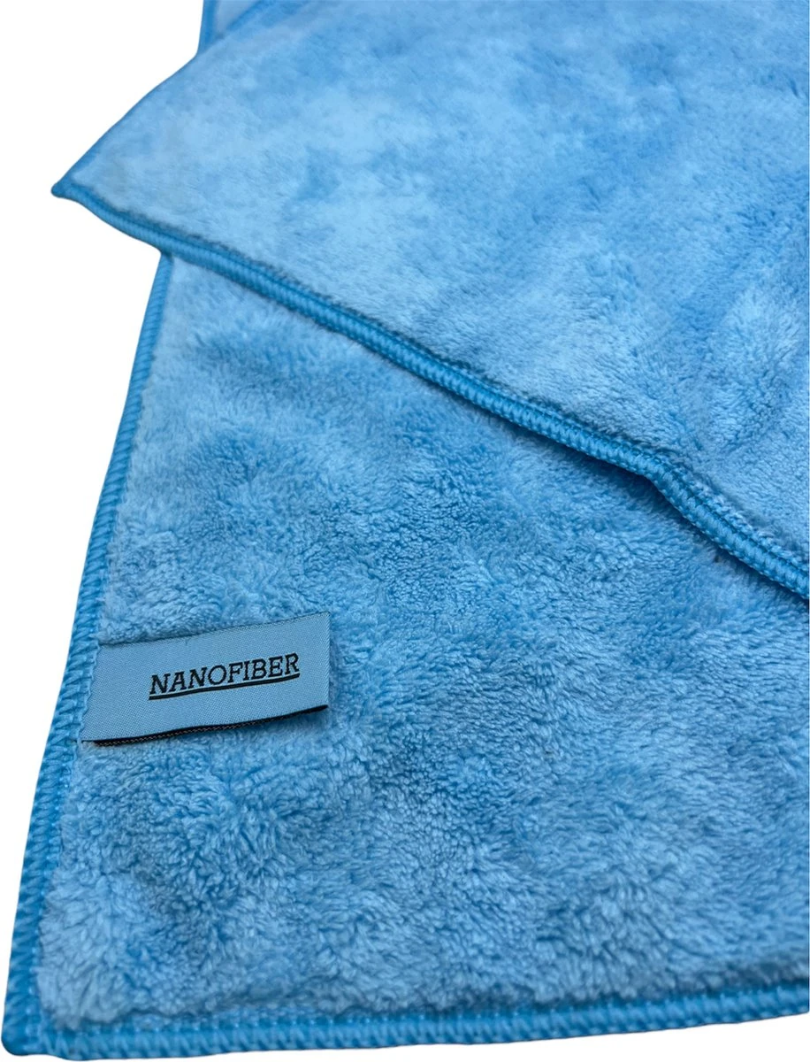 Ballista Ramenset Raamdoeken Droogdoek 45 X 60 Cm + Nanofiber 40 X 40 Cm Beide In Het Blauw Klasse 1 - Afbeelding 3