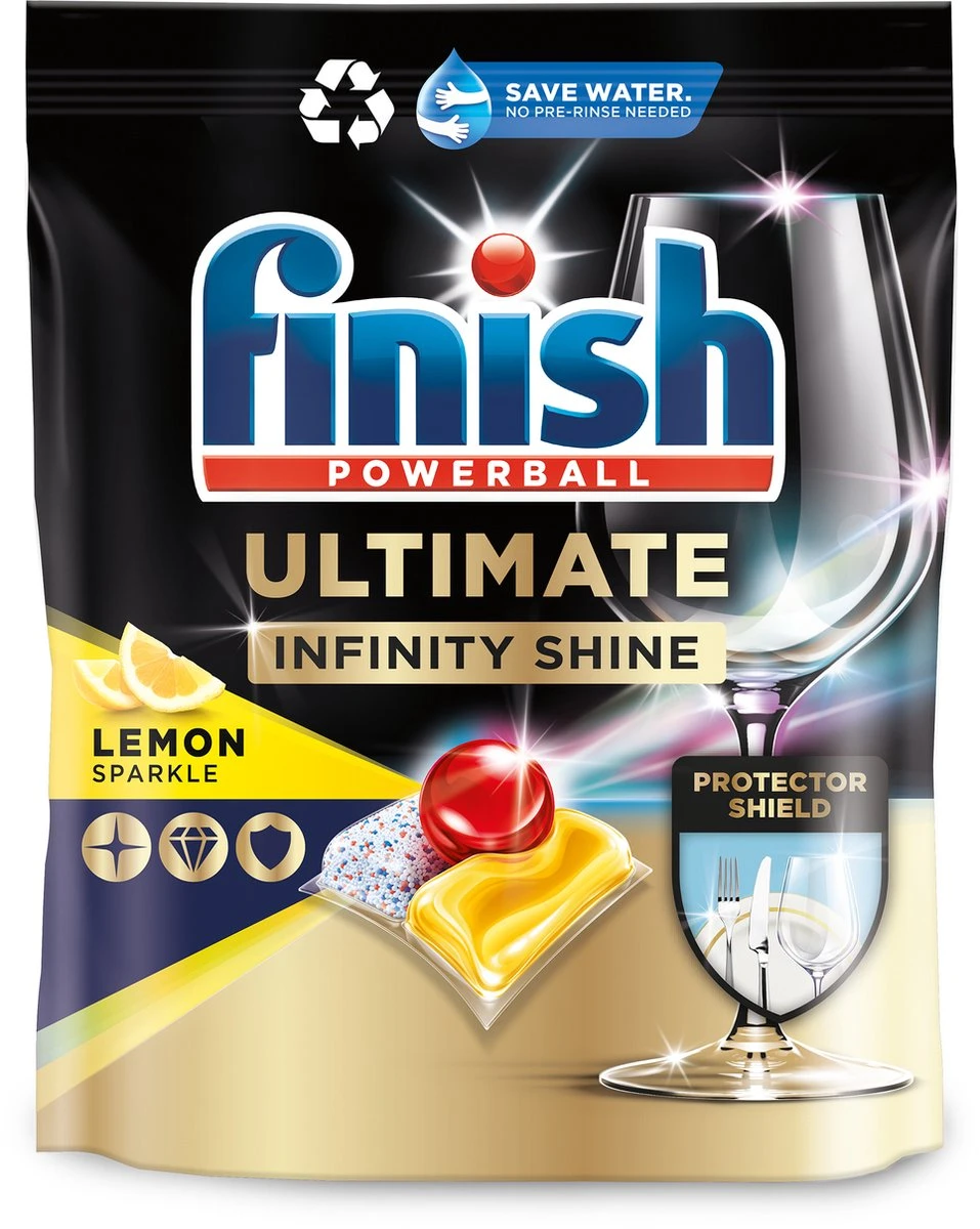 Finish Ultimate Infinity Shine Citroen Vaatwastabletten - 80 Capsules - Afbeelding 2