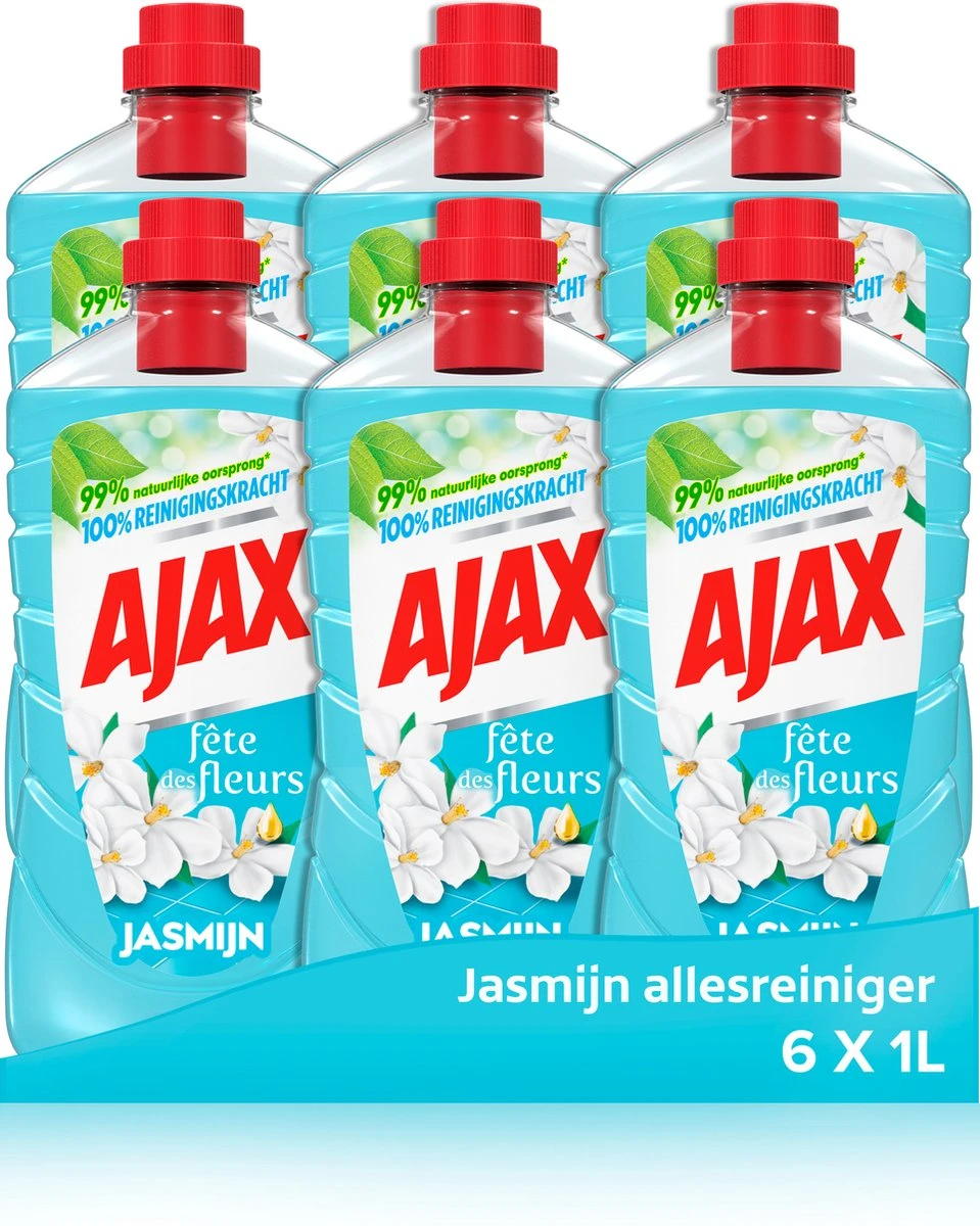 Ajax® Ajax Allesreiniger Fête Des Fleurs Jasmijn 6 X 1L - Voordeelverpakking
