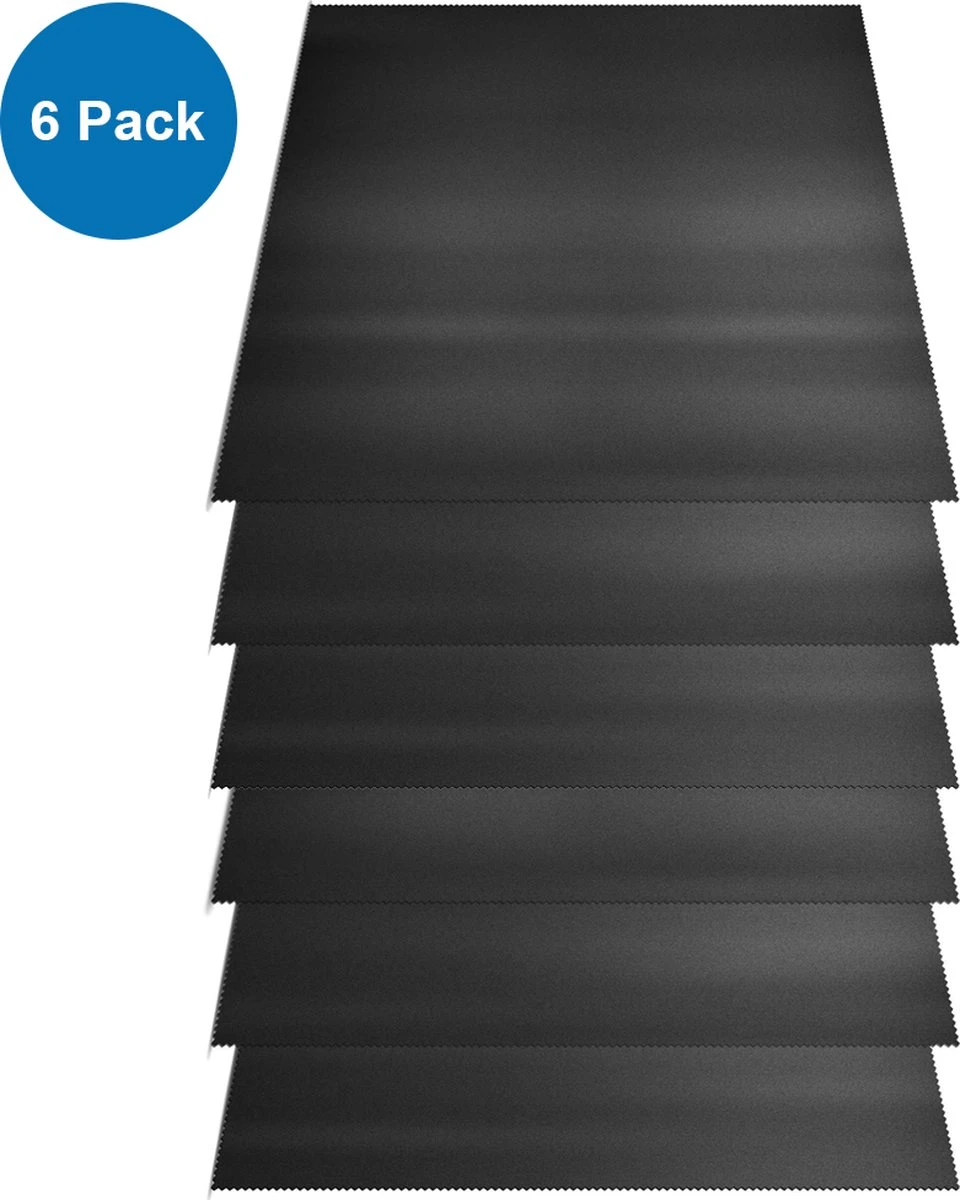 MMOBIEL 6 Pack Microfiber Reinigingsdoeken Wasbaar - 18 X 15cm - Zwart - Afbeelding 2